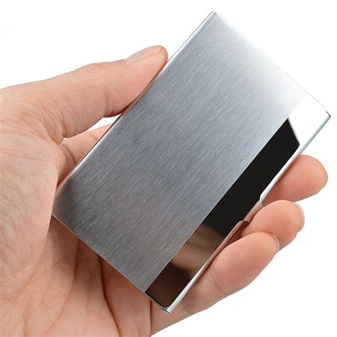 metal box card holder|empty business card boxes.